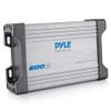 Pyle 4-Channel Marine Amplifier Receiver - Waterproof and Weatherproof Audio Subwoofer for Boat Stereo Speaker & Other Watercraft - 600 Watt Power, Wired RCA, AUX and MP3 Audio Input Cable - PLMRMP4A view 1