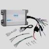 Pyle 4-Channel Marine Amplifier Receiver - Waterproof and Weatherproof Audio Subwoofer for Boat Stereo Speaker & Other Watercraft - 600 Watt Power, Wired RCA, AUX and MP3 Audio Input Cable - PLMRMP4A view 2