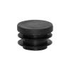 Flyshop Black Chair Table Legs Plastic Cap Ribbed Tube Insert Pipe Plug 10 Pcs Round 22 mm, 7/8" OD view 1