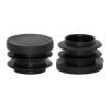 Flyshop Black Chair Table Legs Plastic Cap Ribbed Tube Insert Pipe Plug 10 Pcs Round 22 mm, 7/8" OD view 3