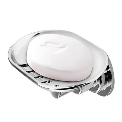BOPai Elegant Suction Cup Soap Dish, Chrome