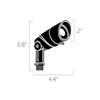 Kichler 16015BKT27 Transitional One Light Accent from Landscape LED Collection in Black Finish, 4.50 inches view 4