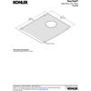 Kohler Deerfield Sink Right Basin Sink Rack, Stainless Steel, 15-3/8" X 13-1/16" view 2