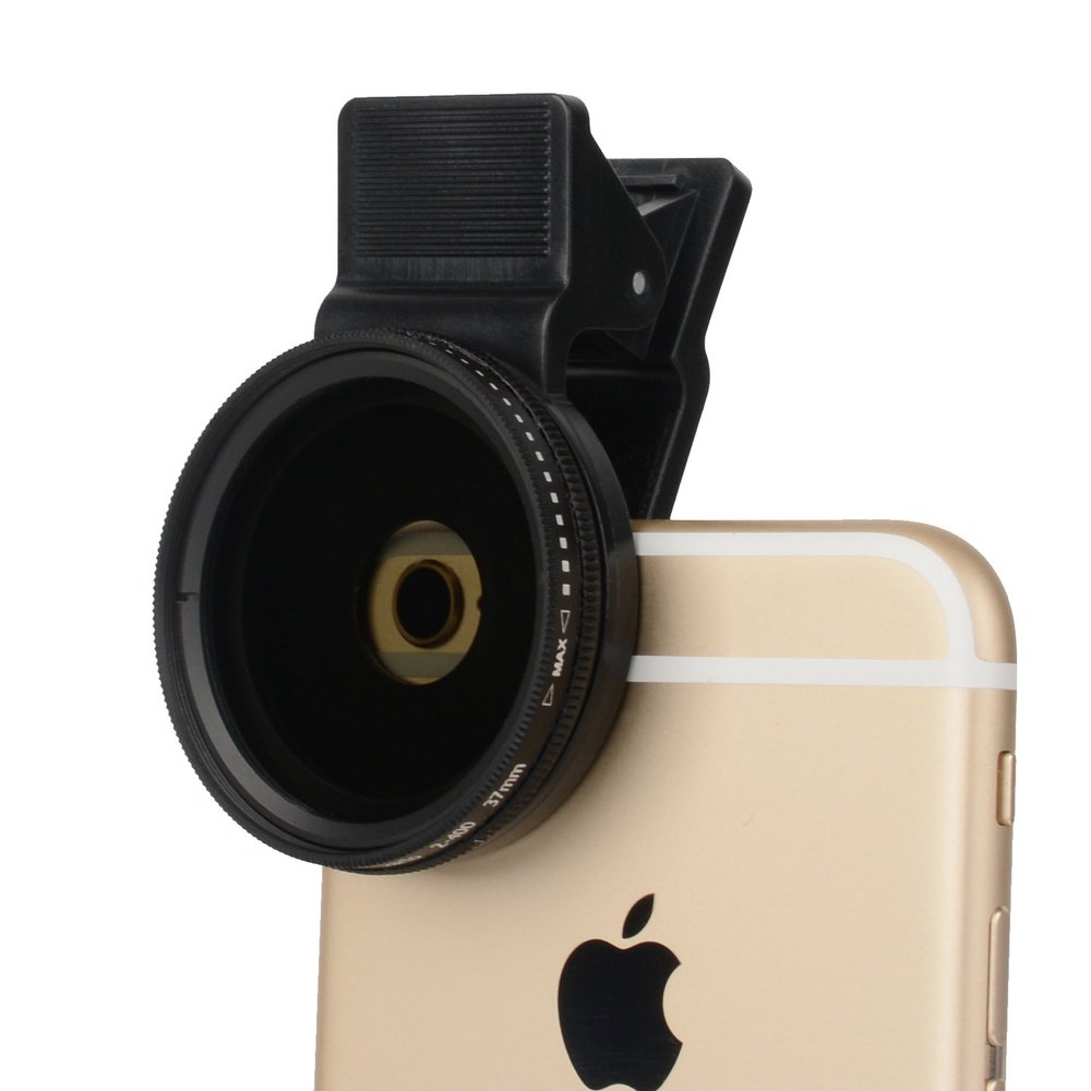 Zomei 37mm Cell Phone Camamera Lens Professional ND Circular Filter ND2-ND400 for Samsung Most Smartphones