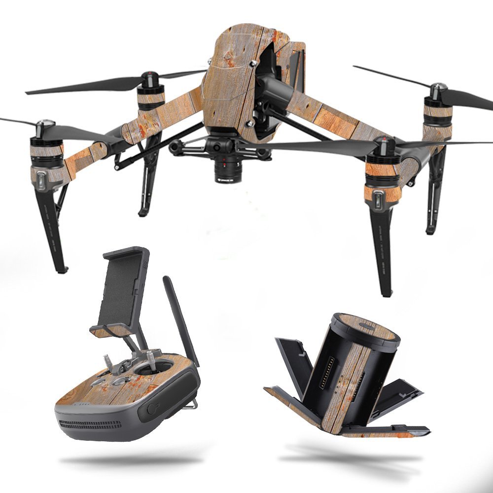 MightySkins Skin Compatible with DJI Inspire 2 - Barn Wood | Protective, Durable, and Unique Vinyl Decal wrap Cover | Easy to Apply, Remove, and Change Styles | Made in The USA