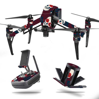 MightySkins Skin Compatible with DJI Inspire 2 - Skulls N Roses | Protective, Durable, and Unique Vinyl Decal wrap Cover | Easy to Apply, Remove, and Change Styles | Made in The USA