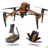 MightySkins Skin Compatible With DJI Inspire 2 - Burning Up | Protective, Durable, and Unique Vinyl Decal wrap cover | Easy To Apply, Remove, and Change Styles | Made in the USA view 1