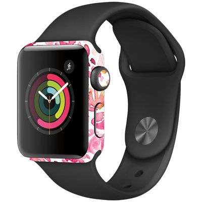 MightySkins Skin Compatible with Apple Watch Series 2 38mm - Pink Petals | Protective, Durable, and Unique Vinyl Decal wrap Cover | Easy to Apply, Remove, and Change Styles | Made in The USA