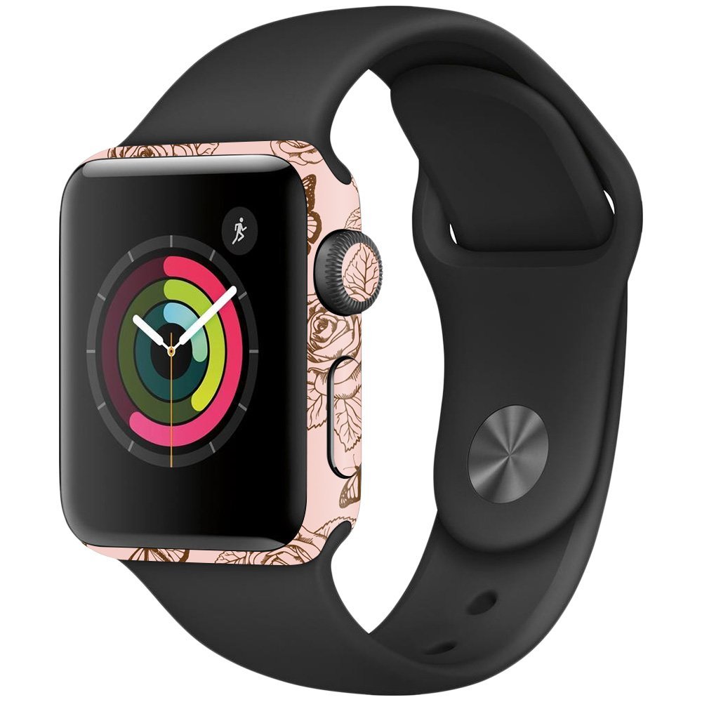 MightySkins Skin Compatible with Apple Watch Series 2 38mm - Butterfly Garden | Protective, Durable, and Unique Vinyl Decal wrap Cover | Easy to Apply, Remove, and Change Styles | Made in The USA