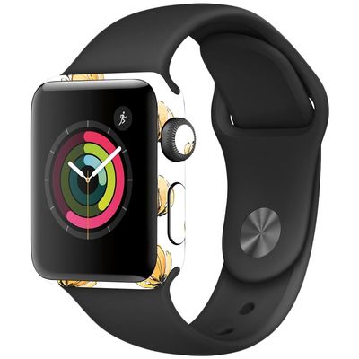 MightySkins Skin Compatible with Apple Watch Series 2 38mm - Yellow Poppy | Protective, Durable, and Unique Vinyl Decal wrap Cover | Easy to Apply, Remove, and Change Styles | Made in The USA