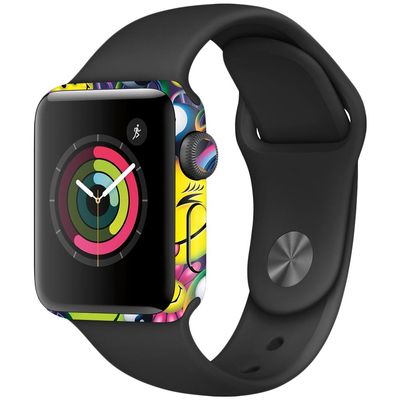 MightySkins Skin Compatible with Apple Watch Series 2 38mm - Peace Smile | Protective, Durable, and Unique Vinyl Decal wrap Cover | Easy to Apply, Remove, and Change Styles | Made in The USA