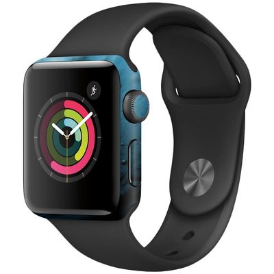 MightySkins Skin Compatible with Apple Watch Series 2 38mm - Blue Storm | Protective, Durable, and Unique Vinyl Decal wrap Cover | Easy to Apply, Remove, and Change Styles | Made in The USA