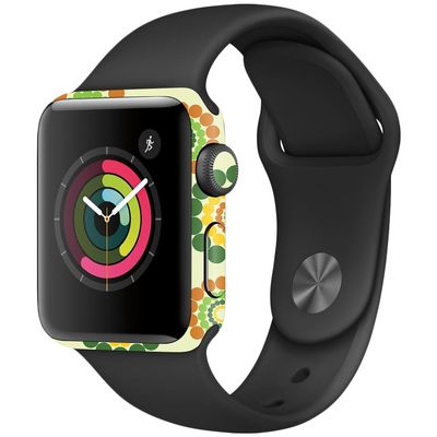 MightySkins Skin Compatible with Apple Watch Series 2 38mm - Hippie Flowers | Protective, Durable, and Unique Vinyl Decal wrap Cover | Easy to Apply, Remove, and Change Styles | Made in The USA