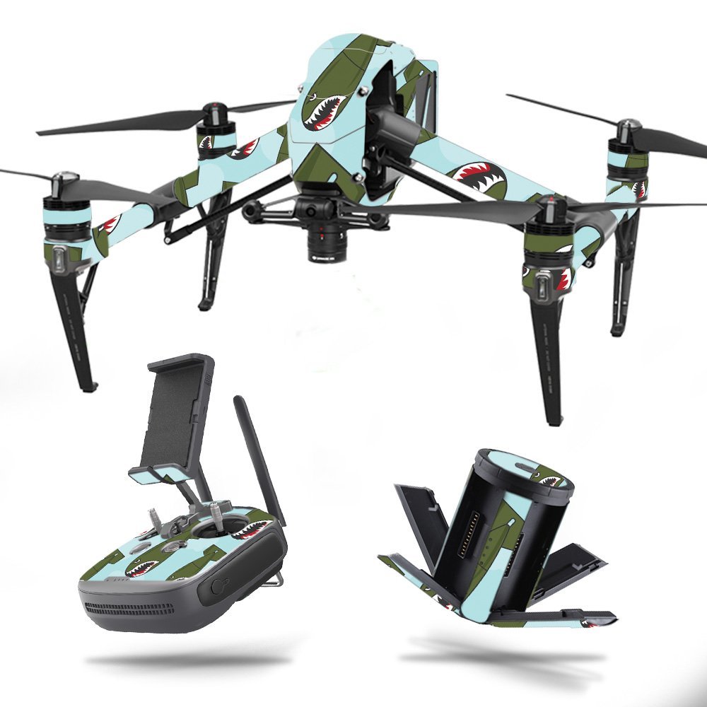 MightySkins Skin Compatible with DJI Inspire 2 - Bombs Away | Protective, Durable, and Unique Vinyl Decal wrap Cover | Easy to Apply, Remove, and Change Styles | Made in The USA