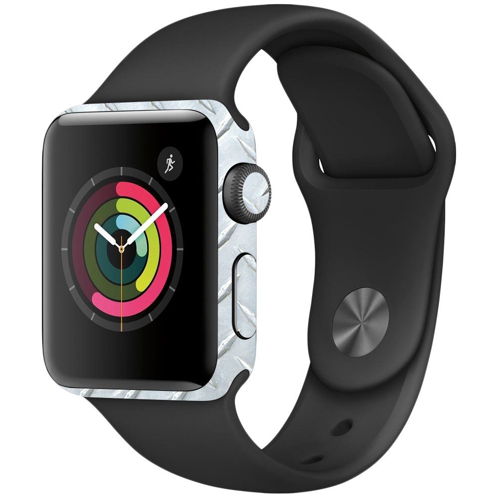 MightySkins Skin Compatible with Apple Watch Series 2 38mm - Diamond Plate | Protective, Durable, and Unique Vinyl Decal wrap Cover | Easy to Apply, Remove, and Change Styles | Made in The USA