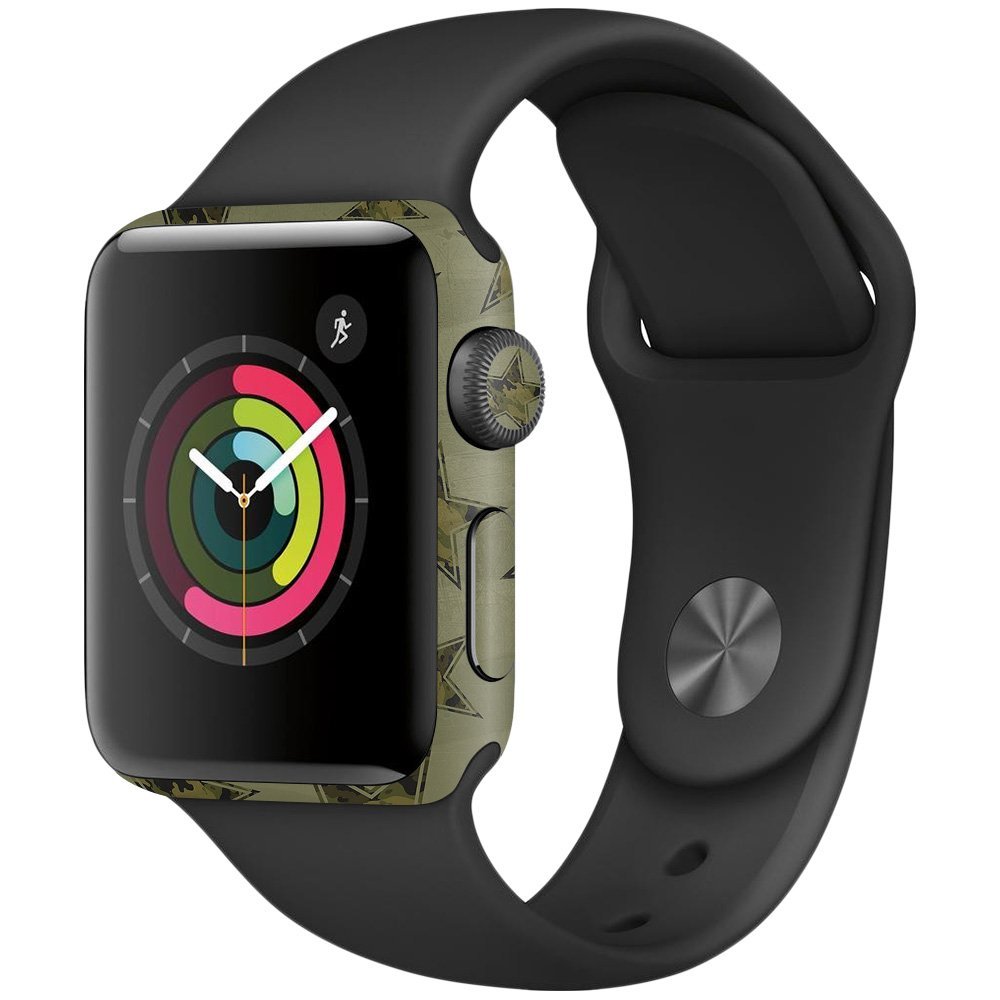 MightySkins Skin Compatible with Apple Watch Series 2 38mm - Army Star | Protective, Durable, and Unique Vinyl Decal wrap Cover | Easy to Apply, Remove, and Change Styles | Made in The USA