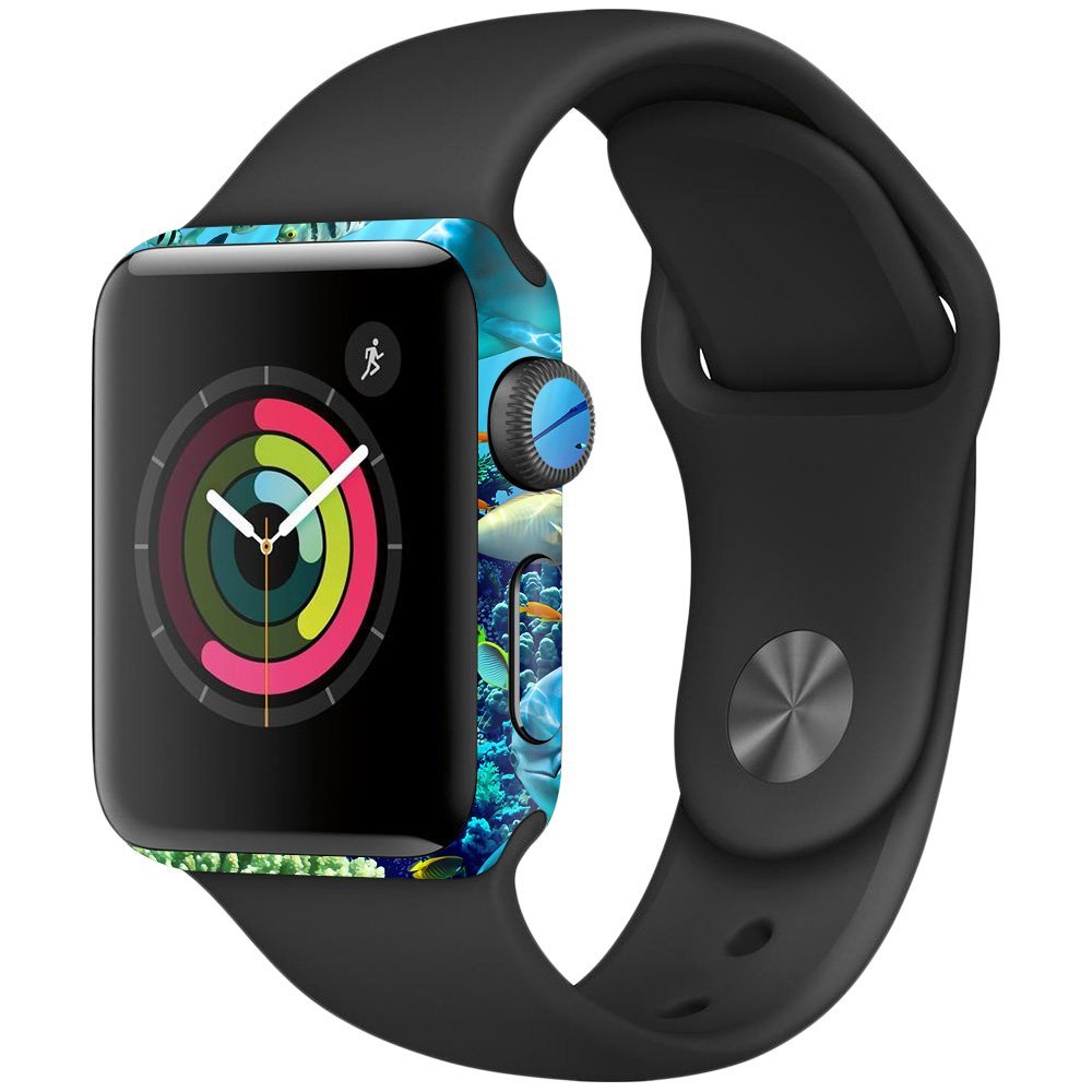 MightySkins Skin Compatible with Apple Watch Series 2 38mm - Ocean Friends | Protective, Durable, and Unique Vinyl Decal wrap Cover | Easy to Apply, Remove, and Change Styles | Made in The USA