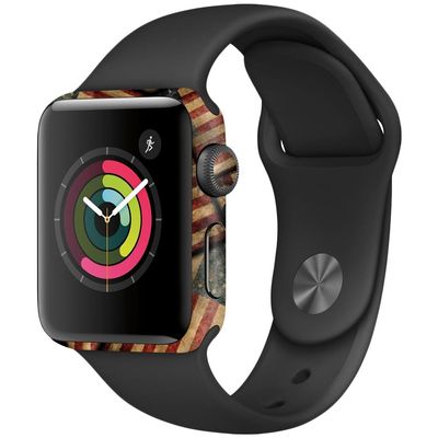 MightySkins Skin Compatible with Apple Watch Series 2 38mm - Vintage American | Protective, Durable, and Unique Vinyl Decal wrap Cover | Easy to Apply, Remove, and Change Styles | Made in The USA