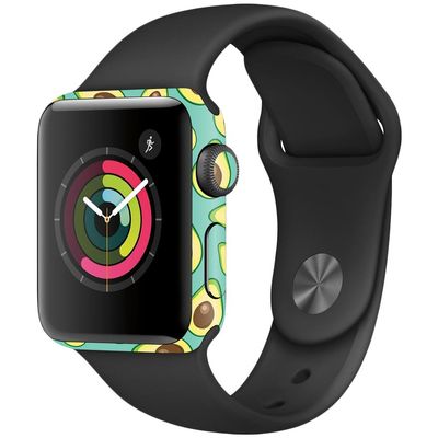 MightySkins Skin Compatible with Apple Watch Series 2 38mm - Seafoam Avocados | Protective, Durable, and Unique Vinyl Decal wrap Cover | Easy to Apply, Remove, and Change Styles | Made in The USA