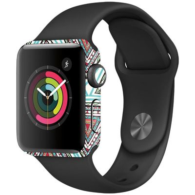 MightySkins Skin Compatible with Apple Watch Series 2 38mm - Aztec Pyramids | Protective, Durable, and Unique Vinyl Decal wrap Cover | Easy to Apply, Remove, and Change Styles | Made in The USA