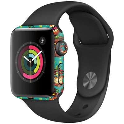 MightySkins Skin Compatible with Apple Watch Series 2 38mm - Crazy Tikis | Protective, Durable, and Unique Vinyl Decal wrap Cover | Easy to Apply, Remove, and Change Styles | Made in The USA