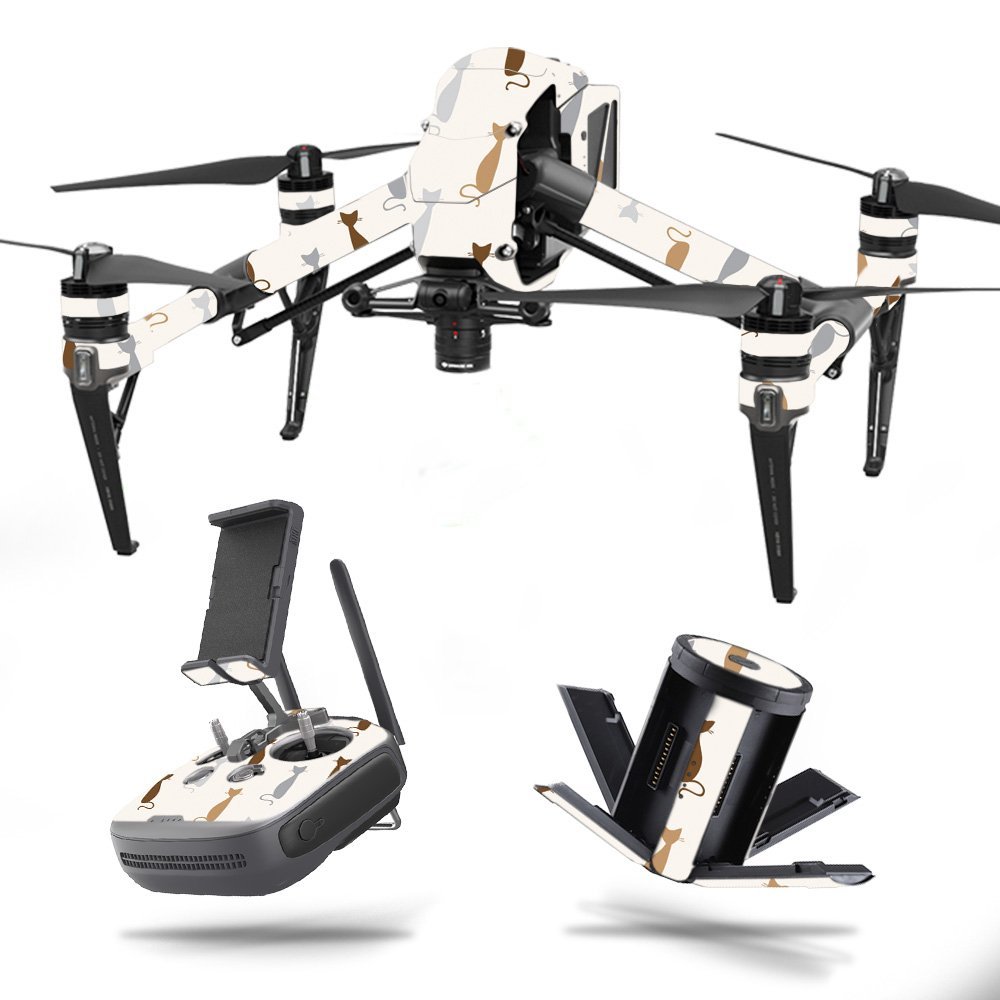 MightySkins Skin Compatible with DJI Inspire 2 - Cat Lady | Protective, Durable, and Unique Vinyl Decal wrap Cover | Easy to Apply, Remove, and Change Styles | Made in The USA