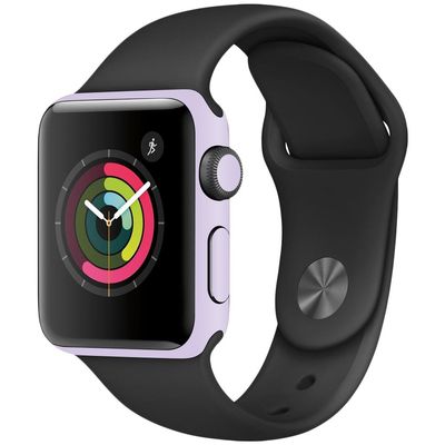 MightySkins Skin Compatible with Apple Watch Series 2 38mm - Solid Lilac | Protective, Durable, and Unique Vinyl Decal wrap Cover | Easy to Apply, Remove, and Change Styles | Made in The USA