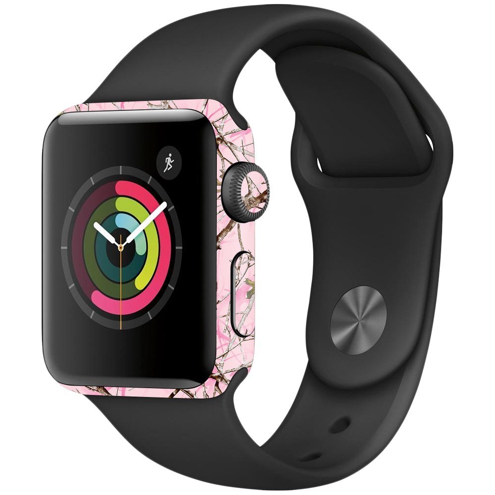 MightySkins Skin Compatible with Apple Watch Series 2 38mm - Conceal Pink | Protective, Durable, and Unique Vinyl Decal wrap Cover | Easy to Apply, Remove, and Change Styles | Made in The USA