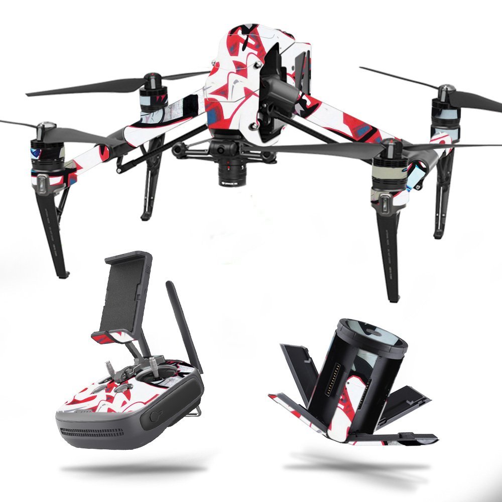 MightySkins Skin Compatible with DJI Inspire 2 - Graffiti Mash Up | Protective, Durable, and Unique Vinyl Decal wrap Cover | Easy to Apply, Remove, and Change Styles | Made in The USA