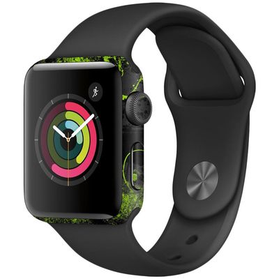 MightySkins Skin Compatible with Apple Watch Series 2 38mm - Green Distortion | Protective, Durable, and Unique Vinyl Decal wrap Cover | Easy to Apply, Remove, and Change Styles | Made in The USA