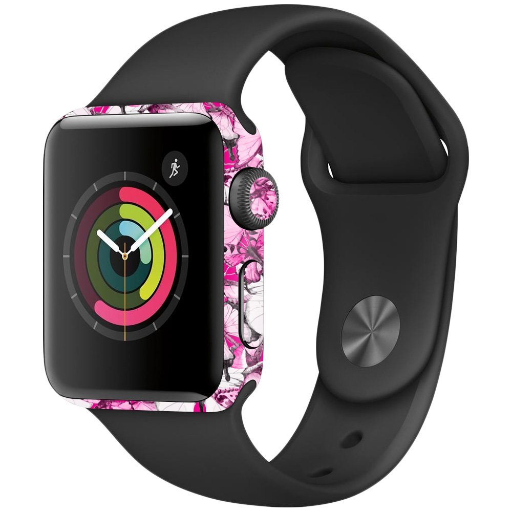 MightySkins Skin Compatible with Apple Watch Series 2 38mm - Butterflies | Protective, Durable, and Unique Vinyl Decal wrap Cover | Easy to Apply, Remove, and Change Styles | Made in The USA