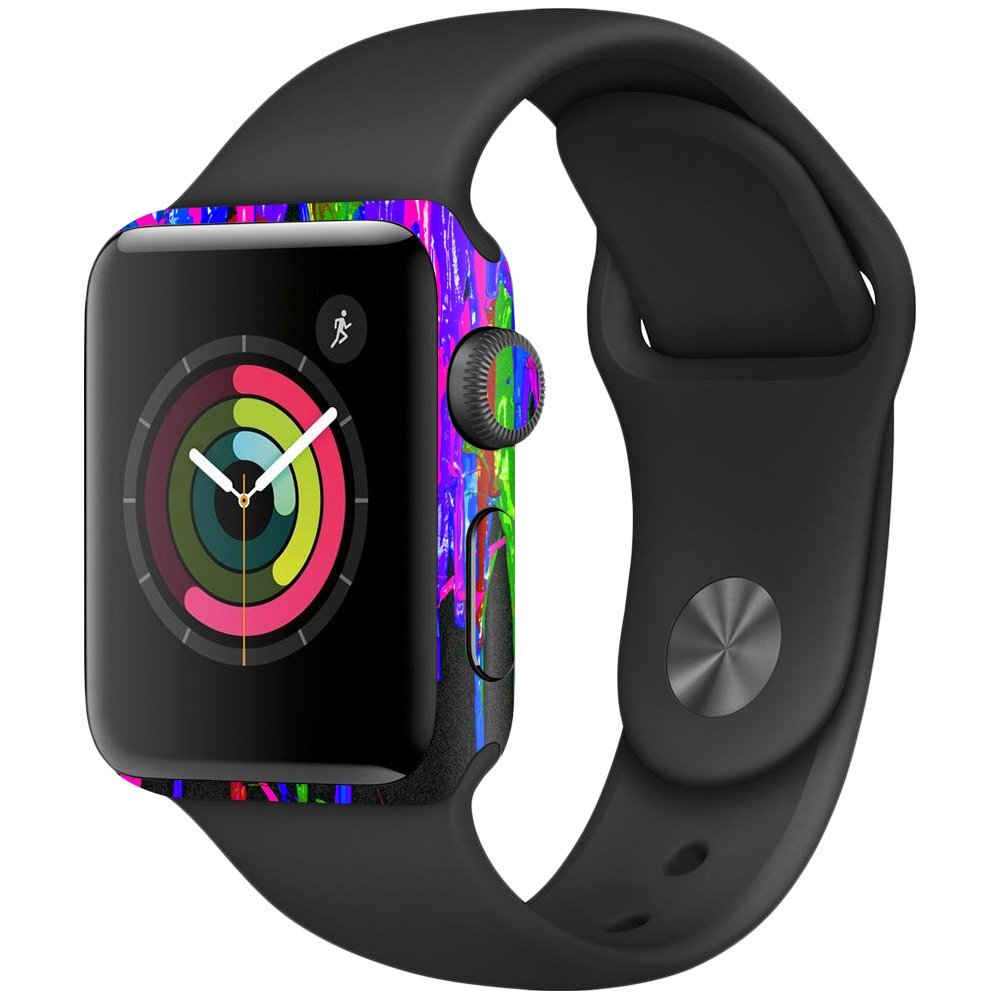 MightySkins Skin Compatible with Apple Watch Series 2 38mm - Drips | Protective, Durable, and Unique Vinyl Decal wrap Cover | Easy to Apply, Remove, and Change Styles | Made in The USA
