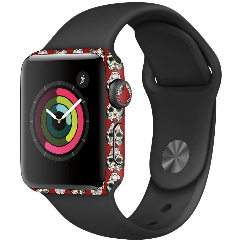 MightySkins Skin Compatible with Apple Watch Series 2 38mm - Sugar Skull | Protective, Durable, and Unique Vinyl Decal wrap Cover | Easy to Apply, Remove, and Change Styles | Made in The USA
