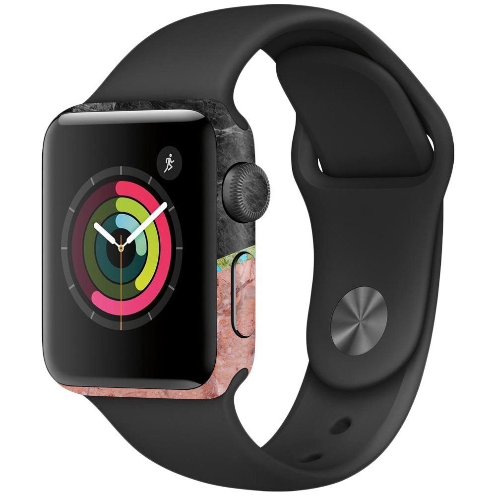 MightySkins Skin Compatible with Apple Watch Series 2 38mm - Cut Marble | Protective, Durable, and Unique Vinyl Decal wrap Cover | Easy to Apply, Remove, and Change Styles | Made in The USA