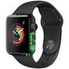 MightySkins Skin Compatible with Apple Watch Series 2 38mm - Green Flames | Protective, Durable, and Unique Vinyl Decal wrap Cover | Easy to Apply, Remove, and Change Styles | Made in The USA view 1
