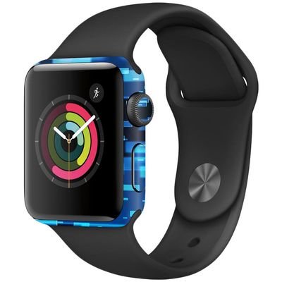 MightySkins Skin Compatible with Apple Watch Series 2 38mm - Space Blocks | Protective, Durable, and Unique Vinyl Decal wrap Cover | Easy to Apply, Remove, and Change Styles | Made in The USA