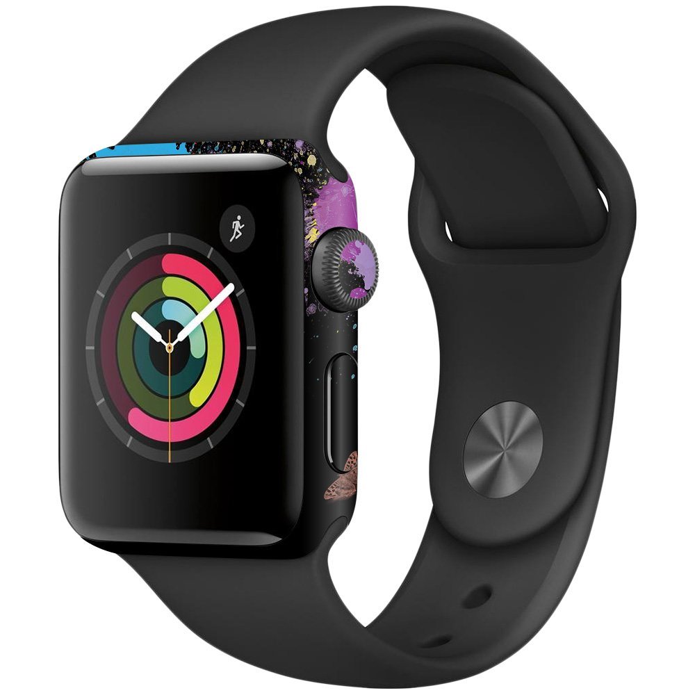 MightySkins Skin Compatible with Apple Watch Series 2 38mm - Splatter | Protective, Durable, and Unique Vinyl Decal wrap Cover | Easy to Apply, Remove, and Change Styles | Made in The USA