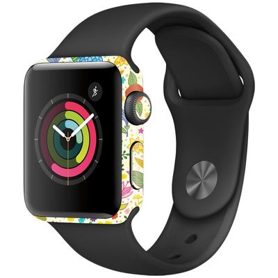 MightySkins Skin Compatible with Apple Watch Series 2 38mm - Flower Garden | Protective, Durable, and Unique Vinyl Decal wrap Cover | Easy to Apply, Remove, and Change Styles | Made in The USA