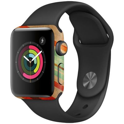 MightySkins Skin Compatible with Apple Watch Series 2 38mm - Abstract Wood | Protective, Durable, and Unique Vinyl Decal wrap Cover | Easy to Apply, Remove, and Change Styles | Made in The USA
