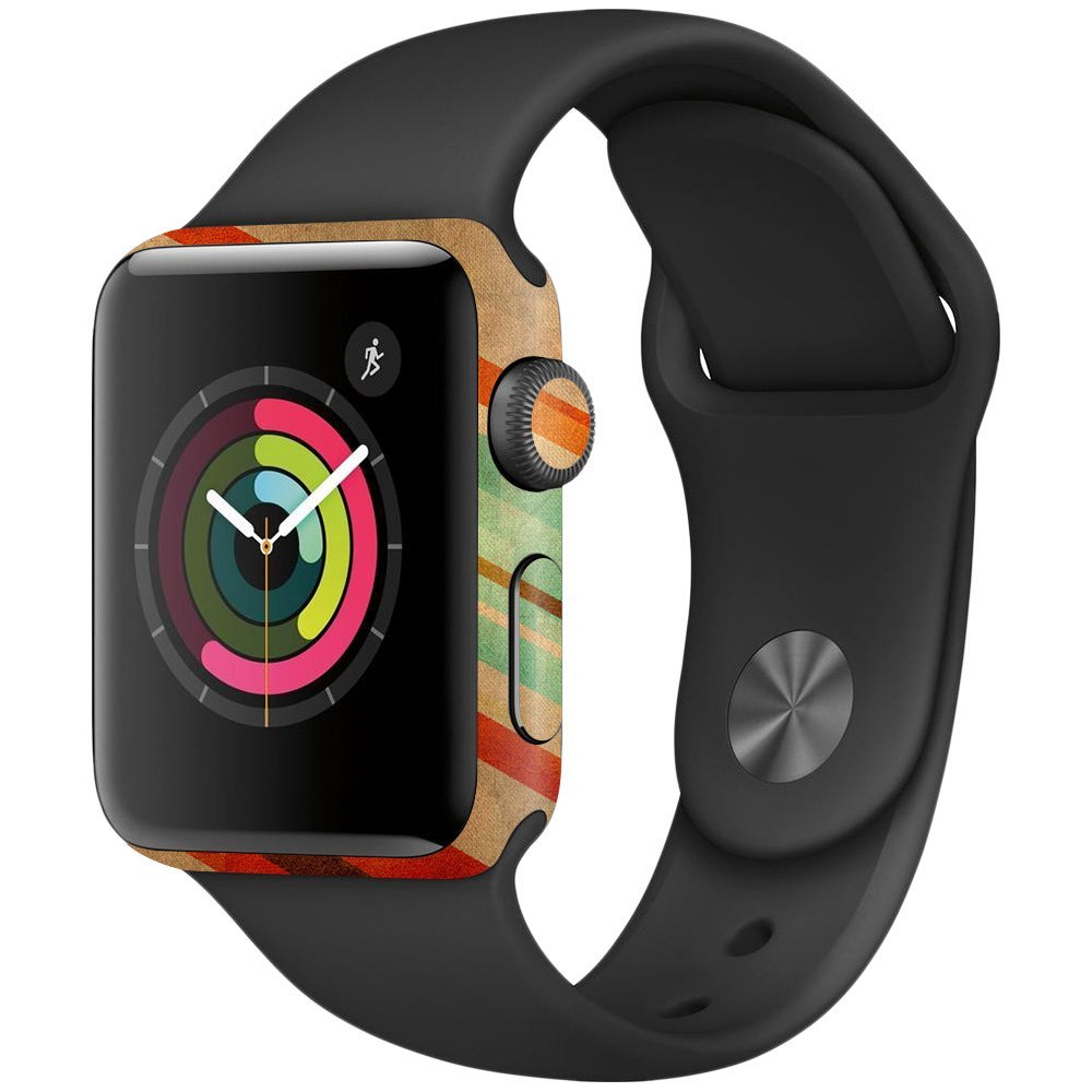 MightySkins Skin Compatible with Apple Watch Series 2 38mm - Abstract Wood | Protective, Durable, and Unique Vinyl Decal wrap Cover | Easy to Apply, Remove, and Change Styles | Made in The USA