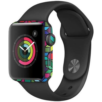 MightySkins Skin Compatible with Apple Watch Series 2 38mm - Stained Glass Window | Protective, Durable, and Unique Vinyl Decal wrap Cover | Easy to Apply, Remove, and Change Styles | Made in The USA