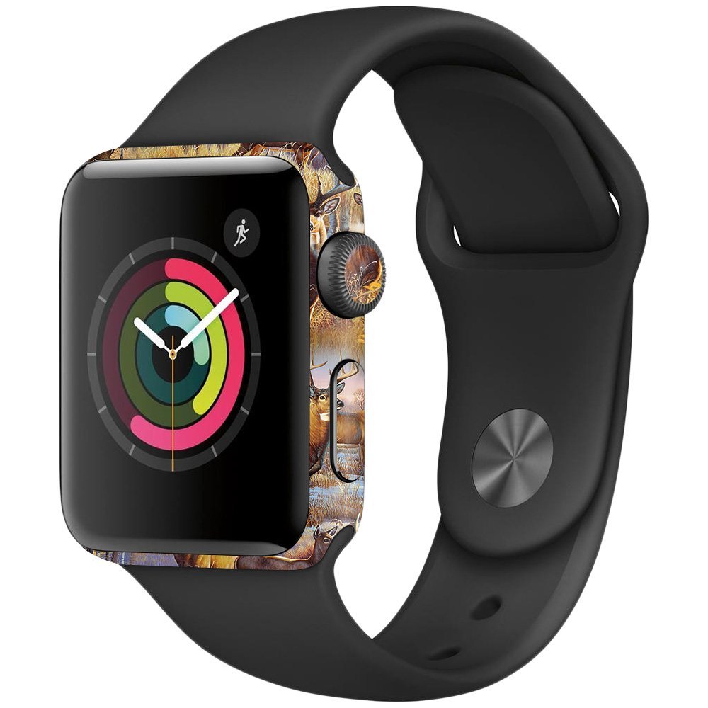 MightySkins Skin Compatible with Apple Watch Series 2 38mm - Deer Pattern | Protective, Durable, and Unique Vinyl Decal wrap Cover | Easy to Apply, Remove, and Change Styles | Made in The USA
