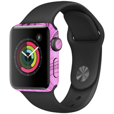 MightySkins Skin Compatible with Apple Watch Series 2 38mm - Pink Thai Marble | Protective, Durable, and Unique Vinyl Decal wrap Cover | Easy to Apply, Remove, and Change Styles | Made in The USA
