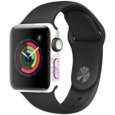 MightySkins Skin Compatible with Apple Watch Series 2 38mm - Water Color Flowers | Protective, Durable, and Unique Vinyl Decal wrap Cover | Easy to Apply, Remove, and Change Styles | Made in The USA