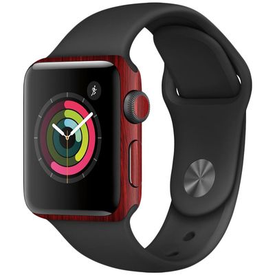 MightySkins Skin Compatible with Apple Watch Series 2 38mm - Cherry Grain | Protective, Durable, and Unique Vinyl Decal wrap Cover | Easy to Apply, Remove, and Change Styles | Made in The USA