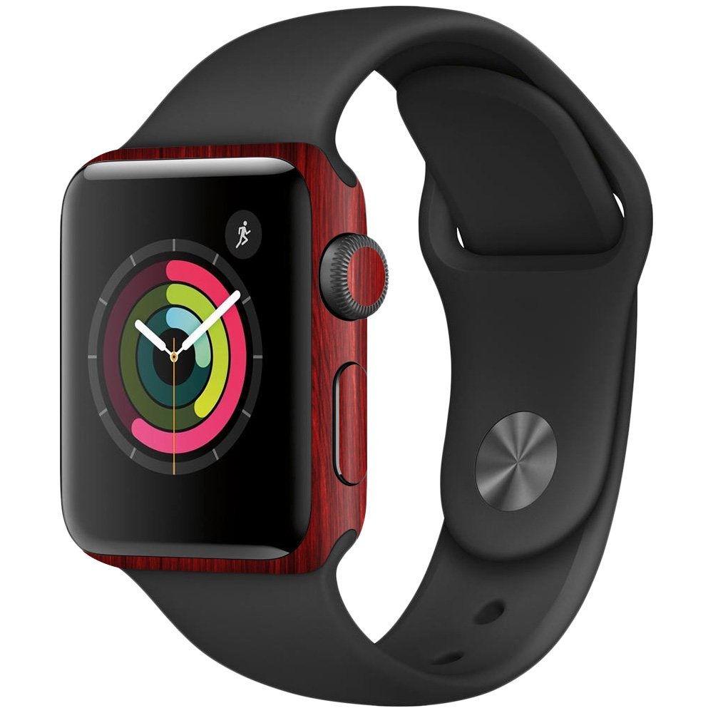 MightySkins Skin Compatible with Apple Watch Series 2 38mm - Cherry Grain | Protective, Durable, and Unique Vinyl Decal wrap Cover | Easy to Apply, Remove, and Change Styles | Made in The USA