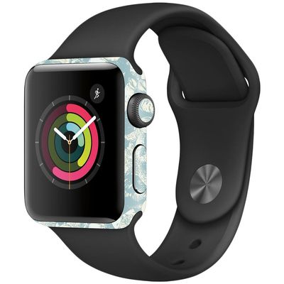 MightySkins Skin Compatible with Apple Watch Series 2 38mm - Blue Seashells | Protective, Durable, and Unique Vinyl Decal wrap Cover | Easy to Apply, Remove, and Change Styles | Made in The USA