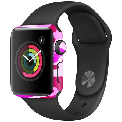 MightySkins Skin Compatible with Apple Watch Series 2 38mm - Pink Camo | Protective, Durable, and Unique Vinyl Decal wrap Cover | Easy to Apply, Remove, and Change Styles | Made in The USA