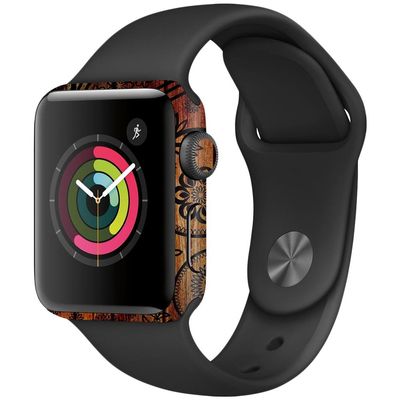 MightySkins Skin Compatible with Apple Watch Series 2 38mm - Wooden Floral | Protective, Durable, and Unique Vinyl Decal wrap Cover | Easy to Apply, Remove, and Change Styles | Made in The USA
