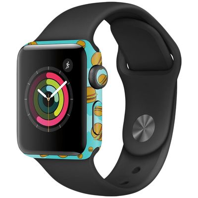 MightySkins Skin Compatible with Apple Watch Series 2 38mm - Burger Heaven | Protective, Durable, and Unique Vinyl Decal wrap Cover | Easy to Apply, Remove, and Change Styles | Made in The USA